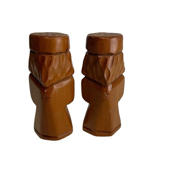 AINU Wood Statue Japanese Doll Folk Hokkaido Figure Hand Carved size 7 inches - Picture 5 of 10